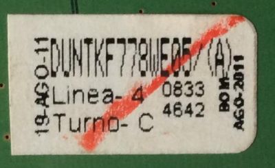 T-CON / SHARP DUNTKF778WE05 / RUNTK4910TP / CPWBX4910TP / QKITPF778WJN3 / QPWBXF778WJN3 / 4910TP / MODELO LC-60LE633U	 - Imagen 2