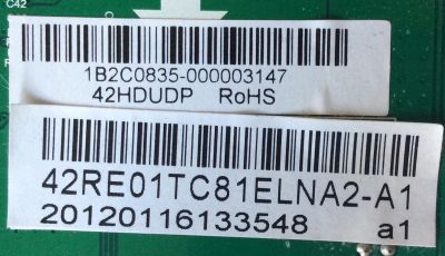 MAIN / RCA 1B2C0835 / 42RE01TC81ELNA2-A1 / T.RSC8.1E 11481 / MODELO 42PA30RQ	 - Imagen 2