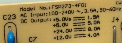 FUENTE DE PODER / WESTINGHOUSE 56.04273.G21 / 5604273G21 / FSP273-4F01(W071) / FSP273-4F01 / 3BS0113316GP / MODELO LVM-37W3SE	 - Imagen 2