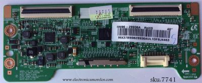 T-CON SAMSUNG BN96-28936A / BN41-01938B / BN97-06994A / PANEL CY-DF400BGLV3H / MODELOS HG40NA570 / HG40NA577 / HG40NA578 / HG40NA590 / LH40HDBPLG / LH40MDCPLG / LH40EDCPL / LH40EDDPL / UN40EH5000 / UN40H5201 / UN40EH5300 / UN40H5203 / UN40H5203AFXZA TD01