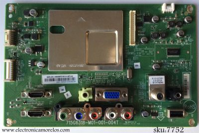 MAIN / VIZIO 756XECB02K014 / 715G6318-M01-001-004T / 715G6318-M01-001-004X / XECB02K014 / MODELO E280-B1 LTT3PRBQ	