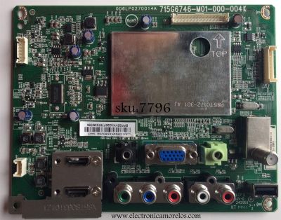 MAIN / VIZIO 756XECB02K058 / 715G6746-M01-000-004K / MODELO E280-B1 LTT3PRFQ	