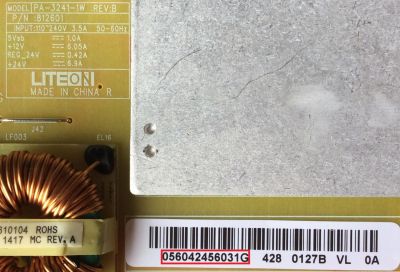 FUENTE DE PODER / VIZIO 056.04245.6031 / 056042456031G / PA-3241-1W / MODELO P552UI-B2 LWJJRNAQ	 - Imagen 2