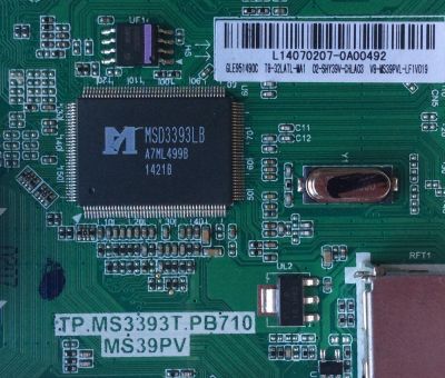 MAIN / FUENTE (COMBO) / L14070207 / TP.MS3393T.PB710 / MS39PV / GLE951490C / T8-32LATL-WA1 / 02-SHY39V-CHLA03 / V8-WS39PVL-LF1V019 / MODELO 32" - Imagen 2