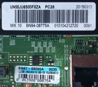 MAIN PARA TV SAMSUNG / NUMERO DE PARTE BN94-08775A / BN97-09265A / BN41-02344A / PARTES SUSTITUTAS BN94-09402E / BN94-10520F / BN97-10520F / BN94-09019T / BN94-09283Y / PANEL CY-GJ055HGLV1H / MODELOS UN55JU650 / UN55JU650DFXZA / UN55JU650DFXZA TH01 - Imagen 2