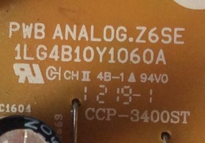 TARJETA TUNER DE A/V / SANYO 1LG4B10Y1060A Z6SF / 1LG4B10Y1060A / Z6SF / MODELO DP39842 P39842-00	 - Imagen 3