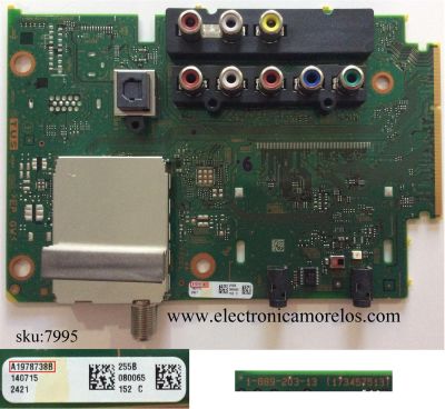 TARJETA DIGITAL DE A/V / SONY 4K 3D / A-1978-738-B / A1978738B 255B / 1-889-203-13 / 173457513 / MODELO XBR-55X850B