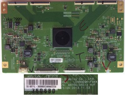 T-CON / SONY 4K 3D / 6871L-3606B / 3606B / 6870C-0501A / MODELO XBR-55X850B	