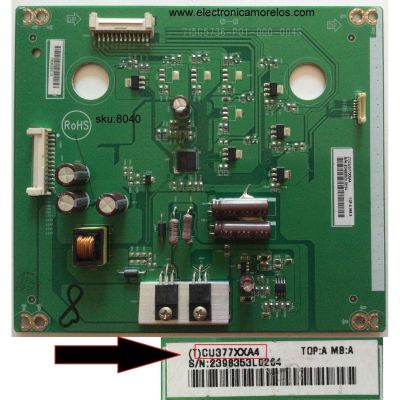 LED DRIVER / VIZIO CU377XXA4 / INTVCU377XXA4 / 715G5736-P01-000-004S / PANEL´S TPT390J1-HVN04 REV:S000F / TPT390J1-HJ1L02 / TPT390J1-HVN04 REV:S000M / MODELO E390I-A1 LTYWNQQP / E390i-A1 LTYXNQNP