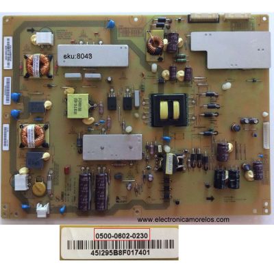 FUENTE DE PODER / JVC 0500-0602-0230 / UA-3141-01AM-LF / MODELO JLE42BC3001	