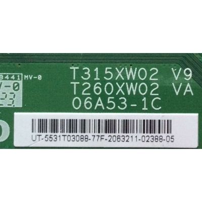 T-CON / DYNEX 55.31T03.088 / T315XW02 V9 / 5531T03088 / T260XW02 VA / 06A53-1C / MODELO DX-LCD32	 - Imagen 2