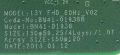 T-CON / SAMSUNG BN95-00854A / BN97-06992A / BN41-01938B / MODELO  UN32F5500AFXZA /   UN32F5050AFXZA /  UN32F5000AFXZA / UN32EH5300FXZA UU02 / LH32MDCPLGA/ZA US02 /  LH32MECPLGA/ZA WS04 /   UN32EH5000FXZA  PANEL CY-HF320BGLV1H - Imagen 2