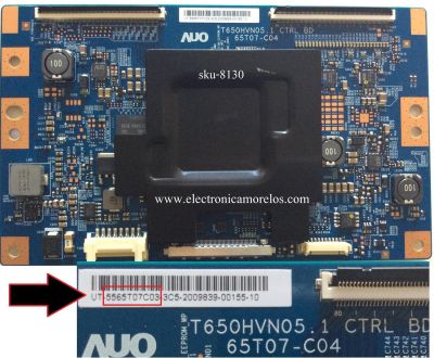 T-CON PARA TV SAMSUNG / NUMERO DE PARTE 5565T07C03 / 55.65T07.C03 / BN96-25627A / T650HVN05.1 / 65T07-C04 / PANELS CY-HF650CSAV1H / MODELOS LH65EDC / LH65MDC / LH65MDCPLGA/ZA MS01 / LH65EDCPLBC/ZA MS01 / UN65F6300 / UN65F6350 / UN65F6400 / UN65F6400AFXZA