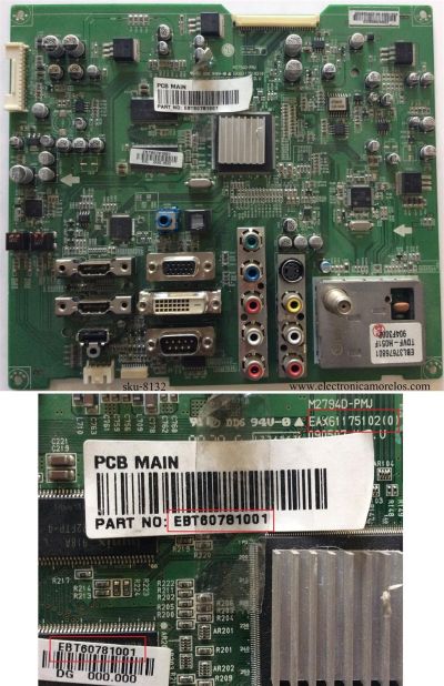 MAIN / LG EBT60781001 / EAX61175102 / MODELO M2794D	