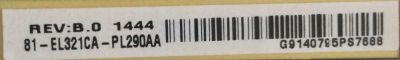 FUENTE DE PODER PARA TV TCL / NUMERO DE PARTE 81-EL321CA-PL290AA / 40-EL321A-PWB1XG / EL321CA / MODELO 32S4610R - Imagen 2