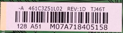 MAIN / TOSHIBA 75024142 / 431C3Z51L02 / 461C3Z51L02 / STJ55T VTV-L55711 REV:1 / MODELO 46G310U	 - Imagen 3