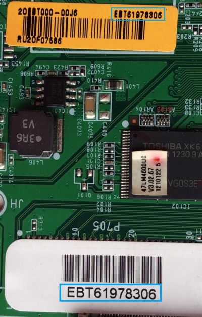 MAIN / LG EBT61978306 / EAX64437505(1.0) / EBR74404304 / MODELO 47LM4600-UC.AUSZLUR	 - Imagen 2