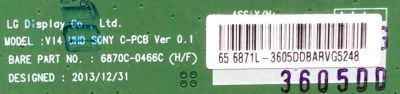 T-CON / SONY 6871L-3605D / 6870C-0466C / MODELO XBR-65X850B	 - Imagen 2