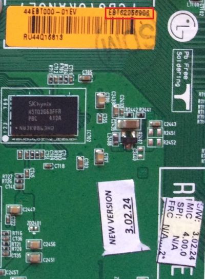 MAIN / LG EBT62956906 / EBR78027702 / EAX65610206 / MODELO 47LB6100-UG / PANEL  LC470DUE-FGA4 - Imagen 2