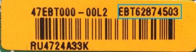 MAIN / LG EBT62874503 / EAX65469303 / MODELO 42LB5600-UH.BUSWLQR	 - Imagen 3