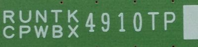 T-CON / SHARP DUNTKF778FM13 / QKITPF778WJN3 / QPWBXF778WJN3 / RUNTK4910TP / CPWBX4910TP / DUNTKF778WE13 / XF778WJN3 / PANEL LK695D3GW50D / MODELO LC-70LE632U - Imagen 3