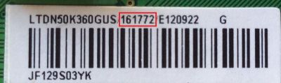 MAIN PARA TV HISENSE / NUMERO DE PARTE 161772 / RSAG7.820.5028/ROH / LTDN50K360GUS/161772/E120929 / PANEL HE500HF-B52/PW1 / MODELOS 50K610GW / 50K360G - Imagen 2