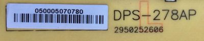 FUENTE DE PODER / VIZIO 0500-0507-0780 / 050005070780 / DPS-278AP A / 2950252606 / 0500-0507-0780R / DPS-278AP / MODELO XVT553SV - Imagen 2