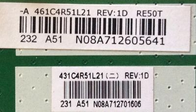 MAIN PARA TV TOSHIBA / NUMERO DE PARTE 461C4R51L21 / 431C4R51L21 / VTV-L40715 / SRE40T / 75029243 / PANEL V500HK1-LS5 Rev.C1 / MODELO 50L5200U - Imagen 2