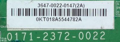 T-CON / VIZIO 3647-0022-0147 / 0171-2272-0024 /  0171-2372-0022 / MODELO M470NV LAQKGTAL	 - Imagen 2