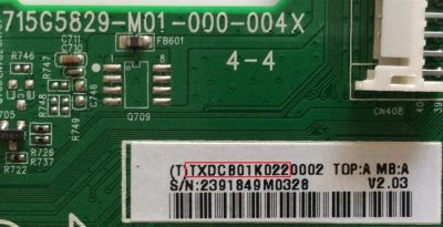 MAIN / INSIGNIA TXDCB01K022 / 715G5829-M01-000-004K / MODELO NS-39D400NA14	 - Imagen 2