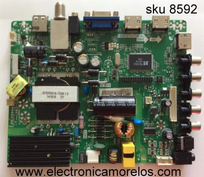 MAIN / FUENTE / (COMBO) HISENSE 173395 / TP.MS3393.PB851 / PANELJHD400GF-E32 (010) / MODELO 40H3E	