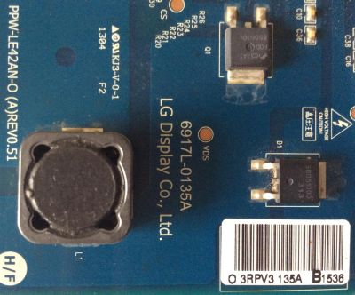 LED DRIVER / JVC 6917L-0135A / PPW-LE42AN-O / 135A / MODELO SL42B-C	 - Imagen 2