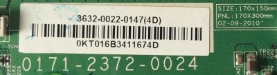 T-CON / VIZIO 3632-0022-0147 / 0171-2372-0024 / PANEL LC320EUH(SC)(R1) / MODELO XVT323SV - Imagen 2