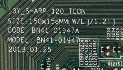 T-CON / SAMSUNG BN95-00944A / BN41-01947A / BN97-07071A / MODELO UN60F6300AFXZA HS01	 - Imagen 2