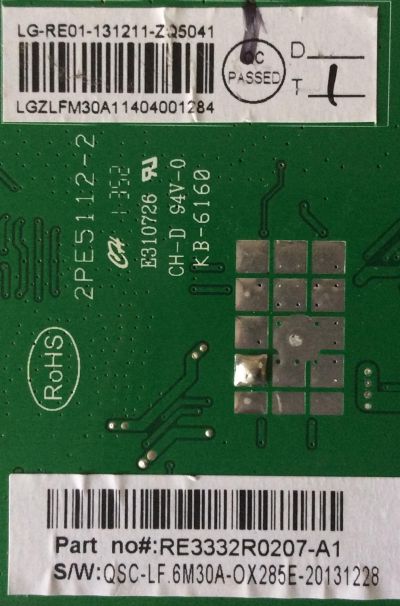 LED DRIVER / RCA RE3332R0207-A1 / 2PE5112-2 / LF.M30.A1 1305 / FM30A1140 / MODELO LED55C55R120Q	 - Imagen 2