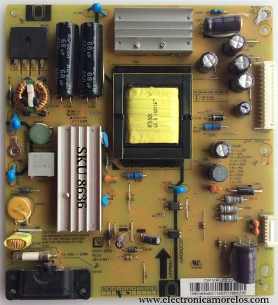 FUENTE DE PODER / VIZIO 056.04064.0011 / 056040640011 / OPVP-0222 / MODELOS E320I-B2 LWZQPKEP / E320I-B2 LWZQPKLP / E320I-B2 LWZQPKEQ / E320-B2 LWZ2PKAQ / E320-B2 LWZ2PKAP / E320-B2 LWZ2PKAQ / E320-B2 LWZQPKFQ