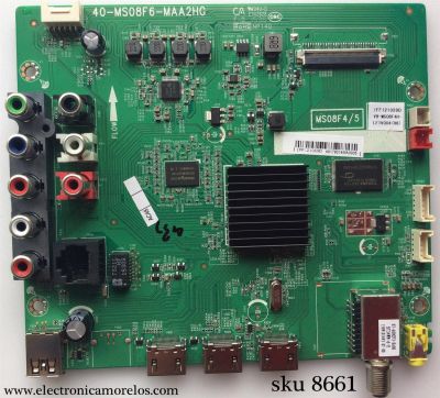 MAIN / TCL V8-MS08F4H-LF1V004 / V8-MS08F4H-LF1V004(H6) / IFF121059D / 40-MS08F6-MAA2HG	