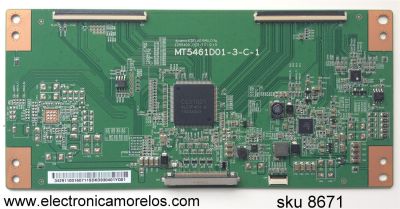 T-CON / ELEMENT 3429110016 / E255400 / 34291100160711 / MT5461D01-3-C-1 / PANEL`S 712-550H3-AN300 / ST5461D01-1 / MT5461D01-3 VER.2.1 / HK550WLEDM-EH31H / MODELOS ELEFS552 / SQ5501U / PLDED5535A-RK A1411 / 55T880UW