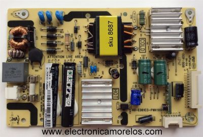 FUENTE DE PODER  PARA TV TCL / THOMSON / 81-PE061C3-PL290AA / 81PE061C3PL290AA / 40-E061C3-PWK1XG / PE061C3 / MODELOS L32E4503 / L26E4103 / LED32V6500F / L26E4133 / 32HU5253CW / 32HW3323 / 26HW4323 / 26HU5253 	
