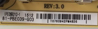 KIT DE 10 PIEZAS //// FUENTE DE PODER / EKT 81-PBE039-G03 / IPE06R41 / MODELOS PH32F33DG / PH28T35DG / L32F3320 / LEKT40B3800 - Imagen 3