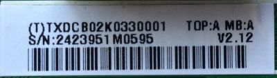 MAIN / VIZIO 756TXDCB02K033 / TXDCB02K033 / 715G5904-M01-000-004X / TXDCB02K0330001 / TXDCB02K0330003  / TXDCB02K0330002 / TXDCB02K0330003 / MODELO E390-A1 LTYWNQLP - Imagen 2