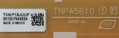 FUENTE DE PODER / PANASONIC TXN/P1SJUUP / TNPA5610 / SUSTITUTAS TXN/P1SJUU / MODELO TC-55LE54	 - Imagen 2