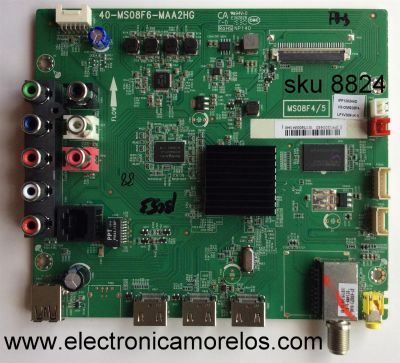 MAIN PARA TV PIONEER / NUMERO DE PARTE IFF120244D / 40-MS08F6-MAA2HG / / V8-OMS08F4-LF1V009(K1)  / MODLEO PLE-55S05FHD