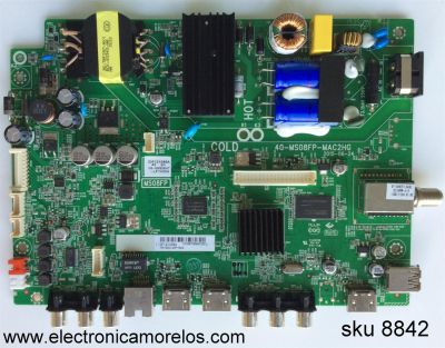 MAIN / FUENTE / (COMBO) / TCL T8-43D14ZF-MA4 /  V8-0MS08HT-LF1V034 / IDF121059A / 40-MS08FP-MAC2HG / MODELO 43''