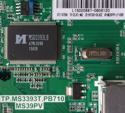 MAIN FUENTE PARA TV TCL NUMERO DE PARTE T8-32LATL-MA2 / TP.MS3393T.PB710 / GFE118789A / 02-SHY39V-CHLA02 / V8-WS39PVP-LF1V009 / TP.MS3393T.PB710 / MS39PV / MODELO PLE-3205HD - Imagen 2