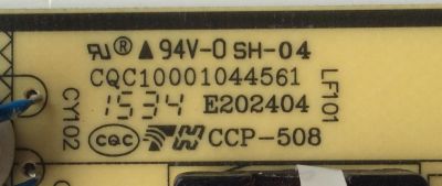 FUENTE DE PODER / HITACHI 81-PBE050-H95 / SHG5504E-101H / SHG5504E01-101H / CQC10001044561 / DLBB430 REV:0.2 / 20150615 / MODELO LE48M4S9 - Imagen 4