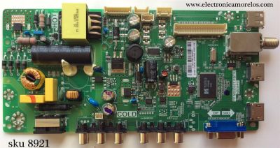 MAIN FUENTE (COMBO) PARA TV TCL / NUMERO DE PARTE T8-32LATL-MA1 / MS39PV / TP.MS3393T.PB710 / GLE118577B / 02-SHY39V-CHLA03 / V8-MS39PVL-LF1V059 / L15010766 / MODELO DE 32''