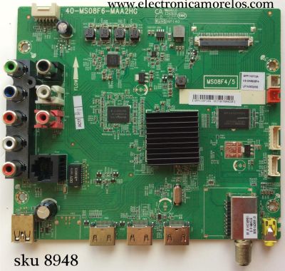 MAIN PARA TV PIONEER NUMERO DE PARTE  GFF119715A / V8-OMS08F4-LF1V003(H8) (H7) (H6) (H5) (H4) (H3) / V8-0MS08F4-LF1V003 / V8-OMS08F4-LF1V003 / MS08F4/5 / 40-MS08F6-MAA2HG / MODELO PLE-50S05FHD 	