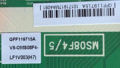 MAIN PIONEER NUMERO DE PARTE  GFF119715A / V8-OMS08F4-LF1V003(H7) (H6) (H5) (H4) (H3) / V8-0MS08F4-LF1V003 / MS08F4/5 / 40-MS08F6-MAA2HG / MODELO PLE-50S05FHD	 - Imagen 2