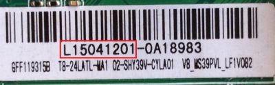 MAIN  FUENTE  (COMBO)  TCL L15041201 / GFF119315B / T8-24LATL-MA1 / 02-SHY39V-CYLA01 / V8-MS39PVLLF1V082 / TP.MS3393T.PB710 / MS39PV	 - Imagen 2
